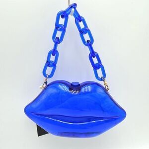 Acrylic Lips Clutch Crossbody Bag